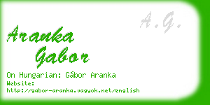 aranka gabor business card